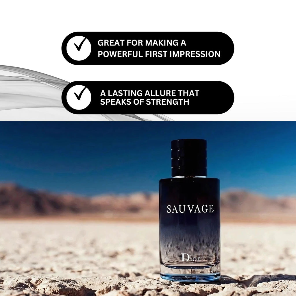 Dior Sauvage Eau de Toilette Splash Mini for Men – 0.34 oz / 10 ml Travel Size