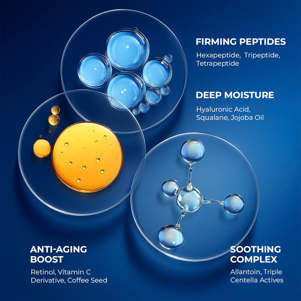 DIPSEVEN 6-in-1 Face Cream for Men – Anti-Aging Moisturizer with Peptides, Hyaluronic Acid & Squalane