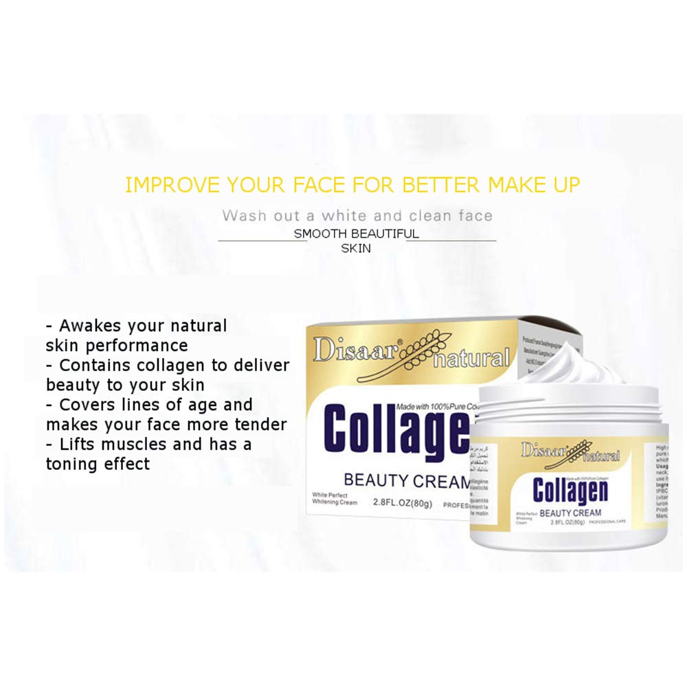 DISAAR Beauty Collagen Cream – 2 x 80g for Hydration, Firmness & Even Tone