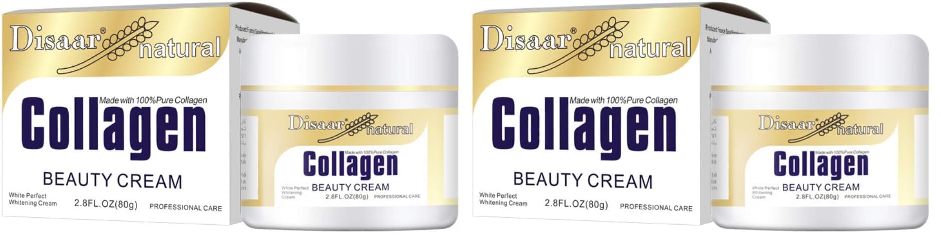 DISAAR Beauty Collagen Cream – 2 x 80g for Hydration, Firmness & Even Tone