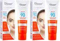 DISAAR Beauty Sunscreen Lotion SPF 90 PA+++ Waterproof Sweatproof 50ml (1.69 fl oz) Pack of 2