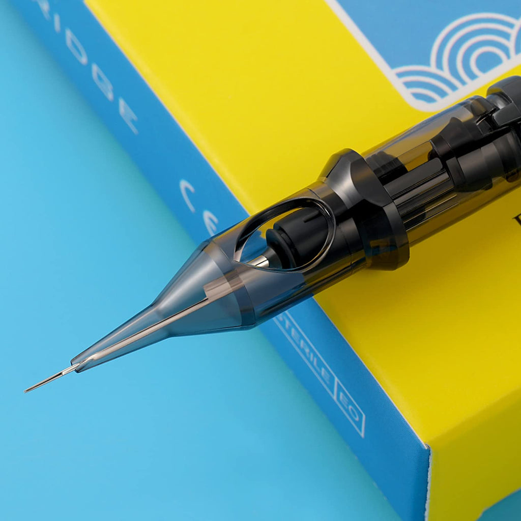 DISCOVER DEVICE 20pcs Tattoo Needle Cartridges 1207RL Round Liner with Safety Membrane