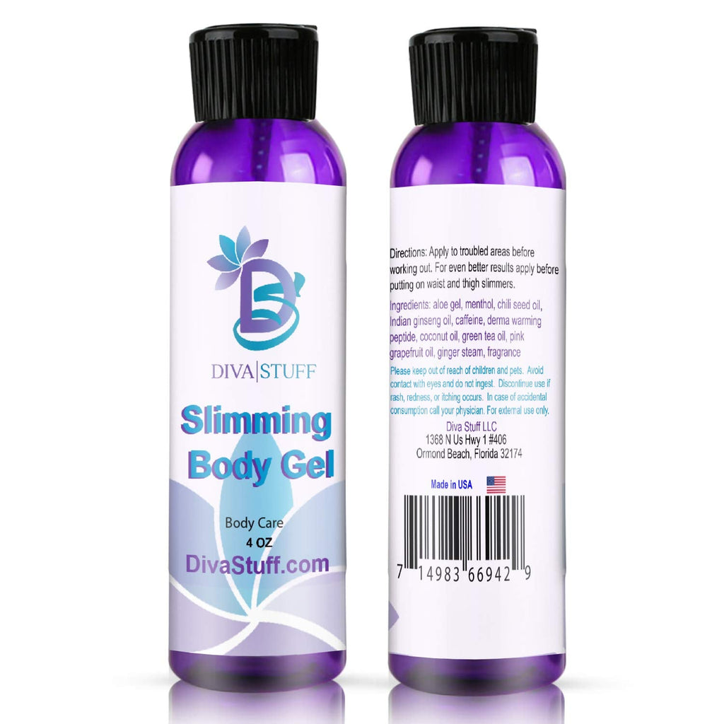 Diva Stuff Slimming Gel Cream for Waist & Thigh Trainers - 4 oz x 2