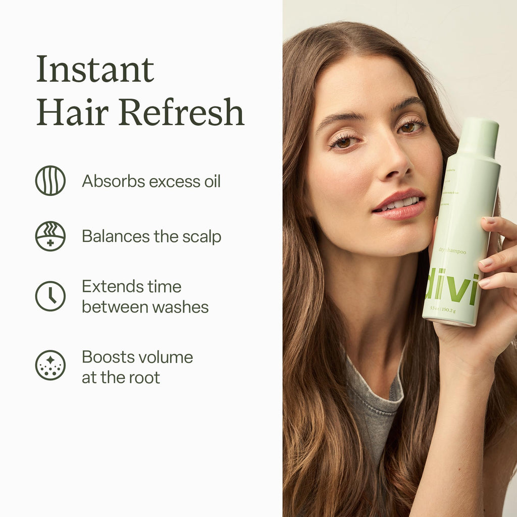 Divi Dry Shampoo Spray for Women – Absorbs Oil, Balances Scalp, 5.3oz