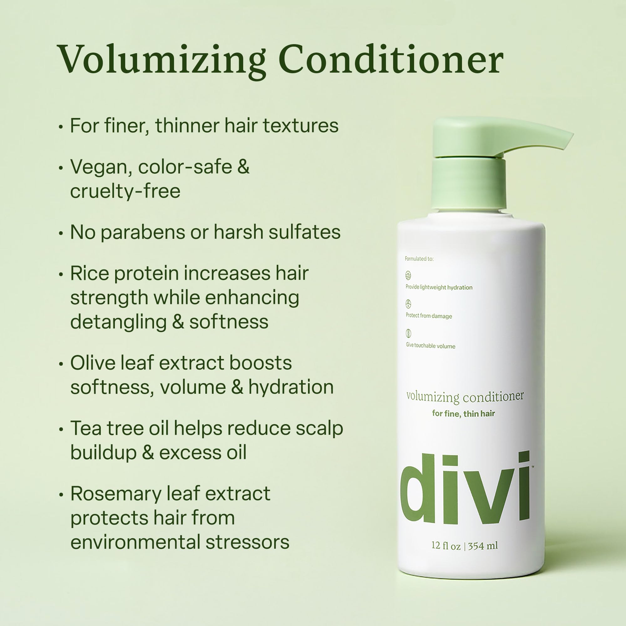 Divi Major Volume Bundle – Volumizing Shampoo, Conditioner & Strand Plumper for Fine or Thinning Hair | 3-Piece Set