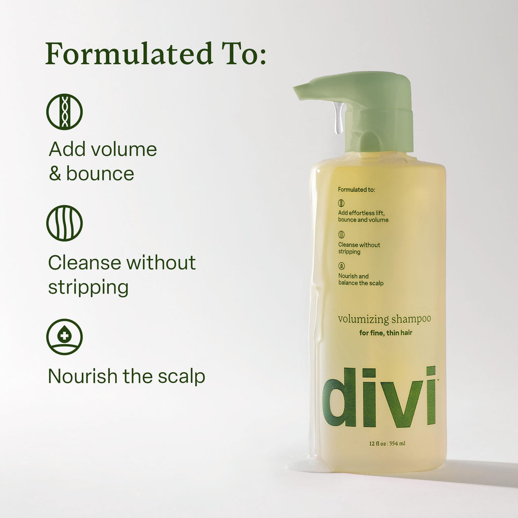 Divi Major Volume Bundle – Volumizing Shampoo, Conditioner & Strand Plumper for Fine or Thinning Hair | 3-Piece Set