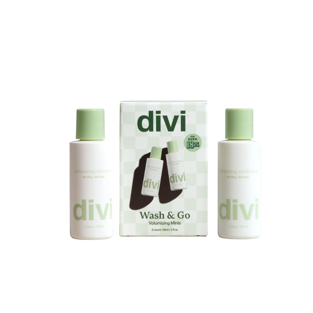 Divi Mini Volumizing Shampoo & Conditioner - Lightweight for Fine Hair (2oz)