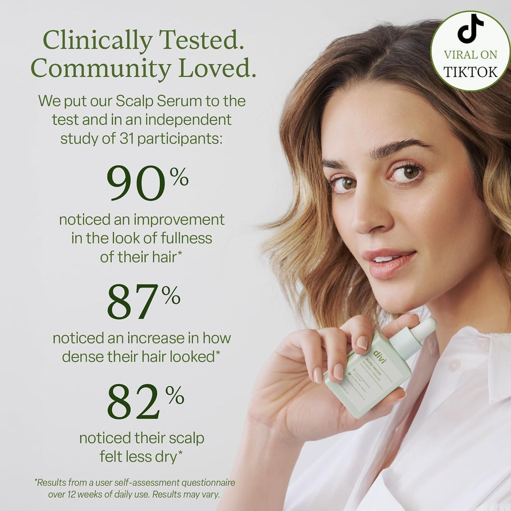 Divi Scalp Serum for Thinning Hair, 2-Pack, 30ml – Clinically Tested with Caffeine & Rosemary