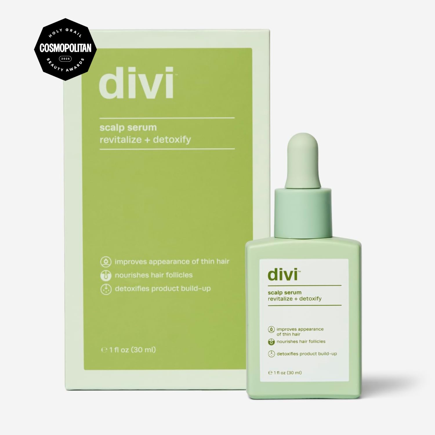 Divi Scalp Serum for Thinning Hair, 30ml — Clinically Tested, Nourishing Formula with Amino Acids, Caffeine & Rosemary Oil