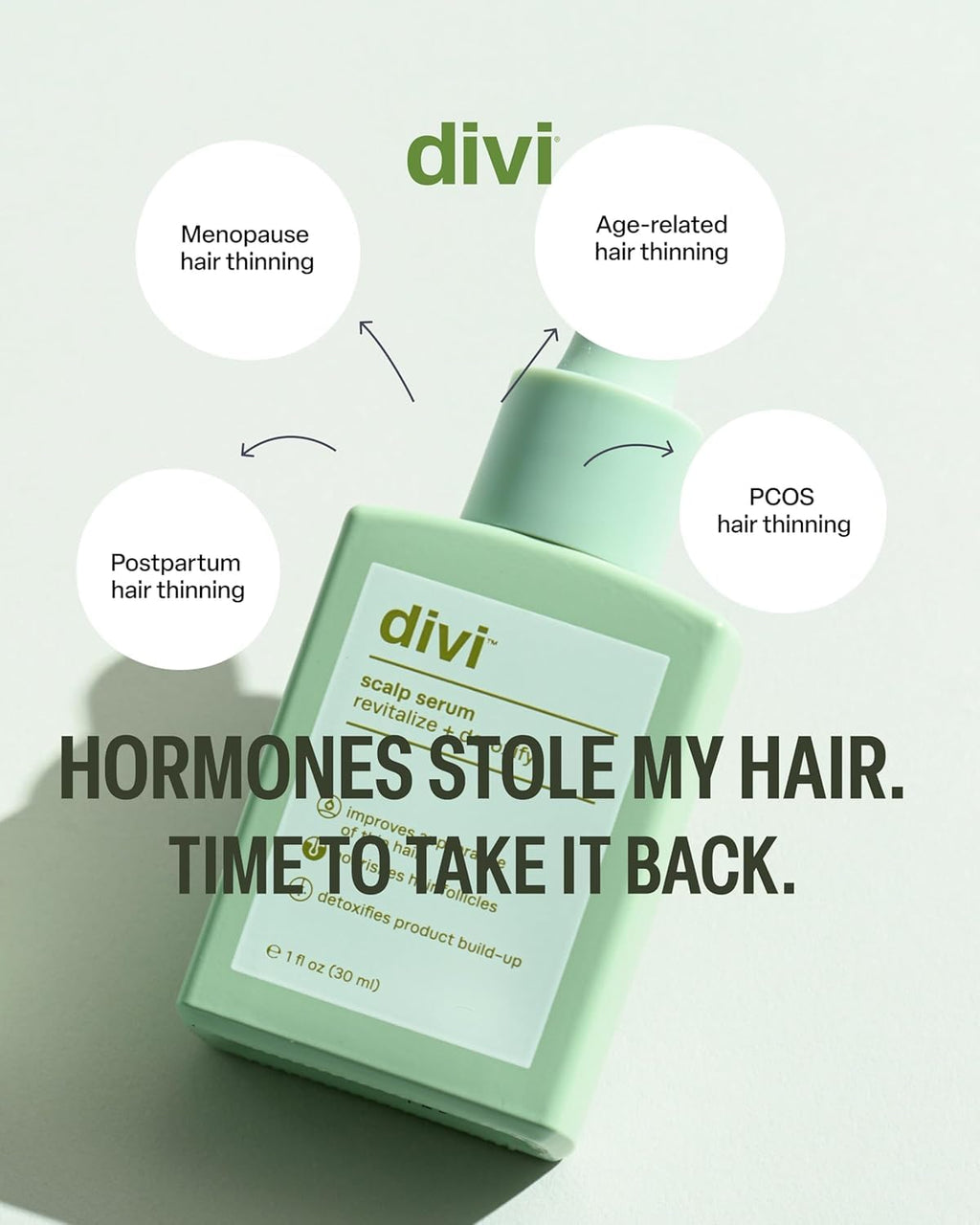 Divi Scalp Serum for Thinning Hair, 30ml — Clinically Tested, Nourishing Formula with Amino Acids, Caffeine & Rosemary Oil