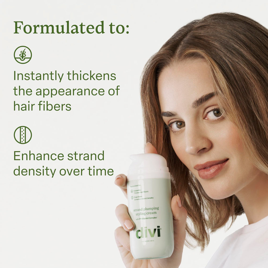 Divi Strand Styling Cream – Hair Thickening for Fine Hair, Volumizing & Frizz Control