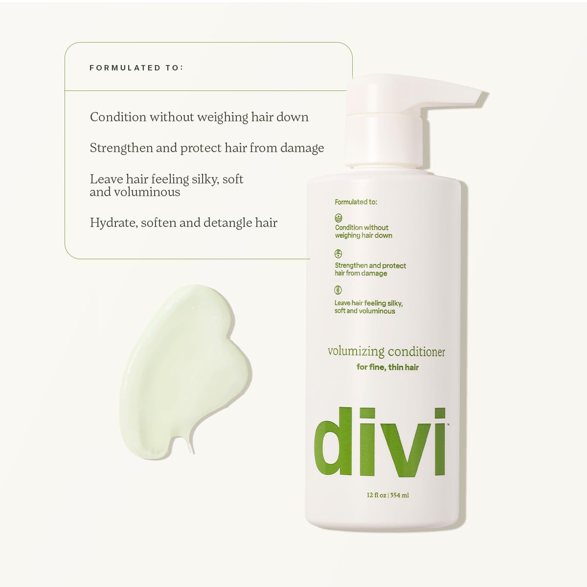 Divi Volumizing Shampoo & Conditioner Set – Lightweight Hair Care for Fine & Thinning Hair