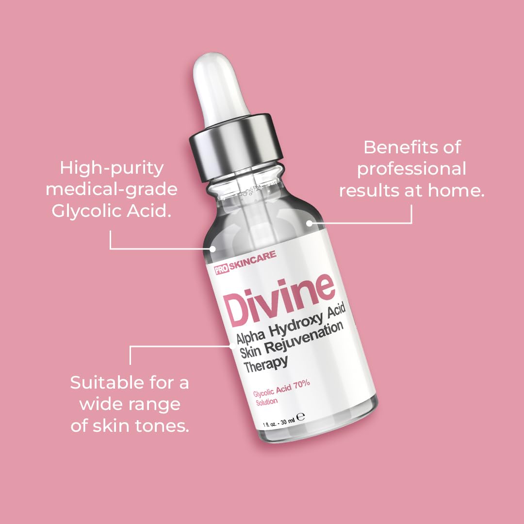 Divine Derriere Glycolic Acid Peel 70% – At-Home Professional Chemical Peel for Face