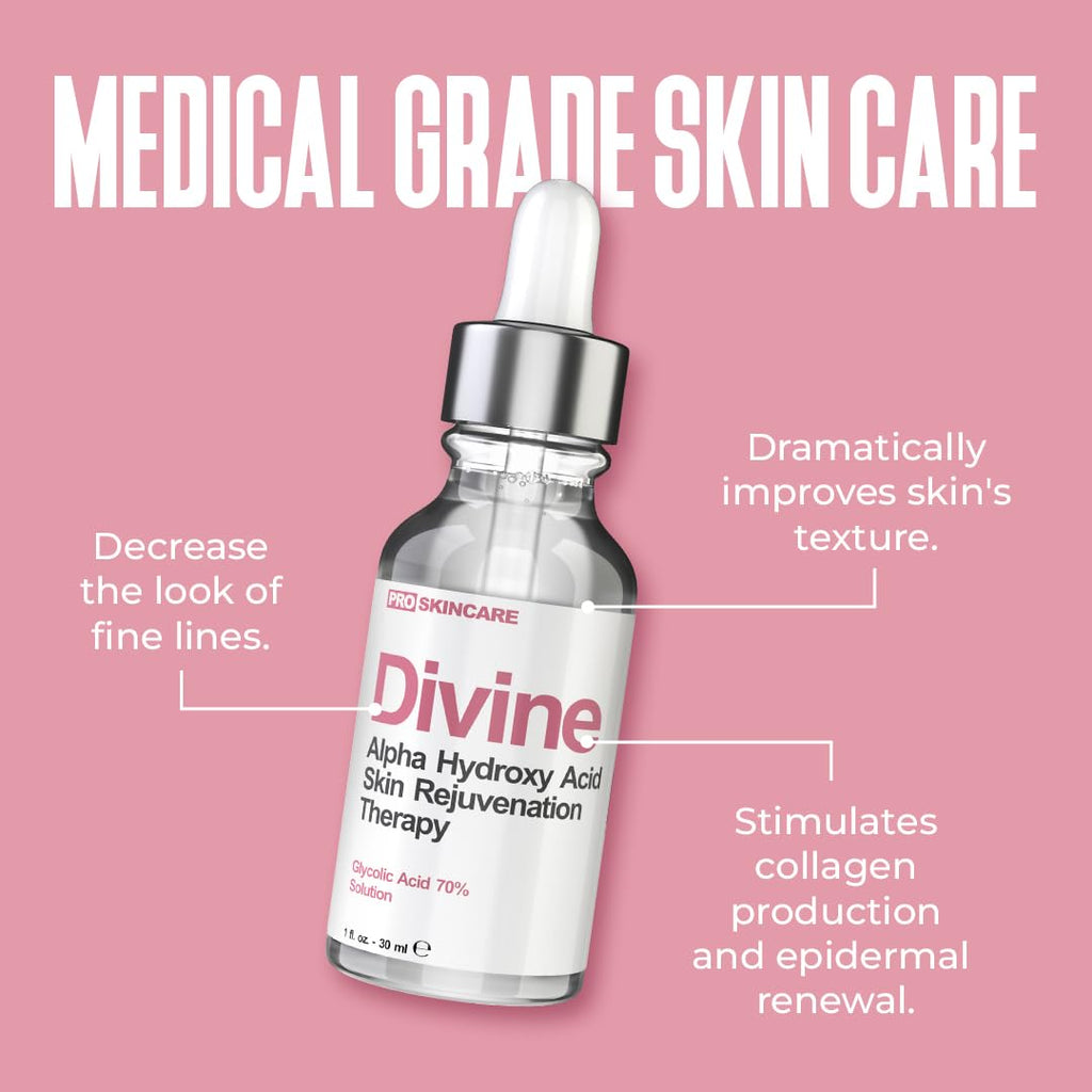 Divine Derriere Glycolic Acid Peel 70% – At-Home Professional Chemical Peel for Face