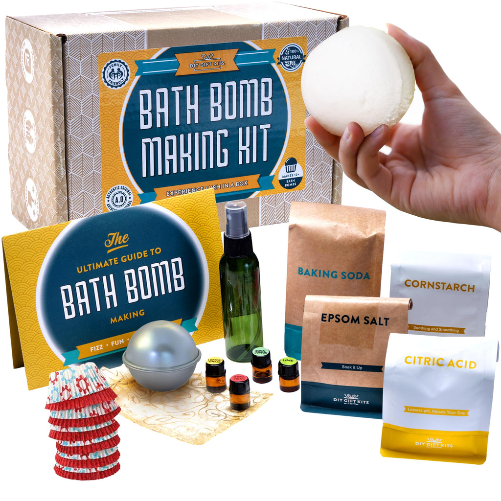 DIY Gift Kits Bath Bomb Making Kit — 12 All-Natural Bombs, Made in USA