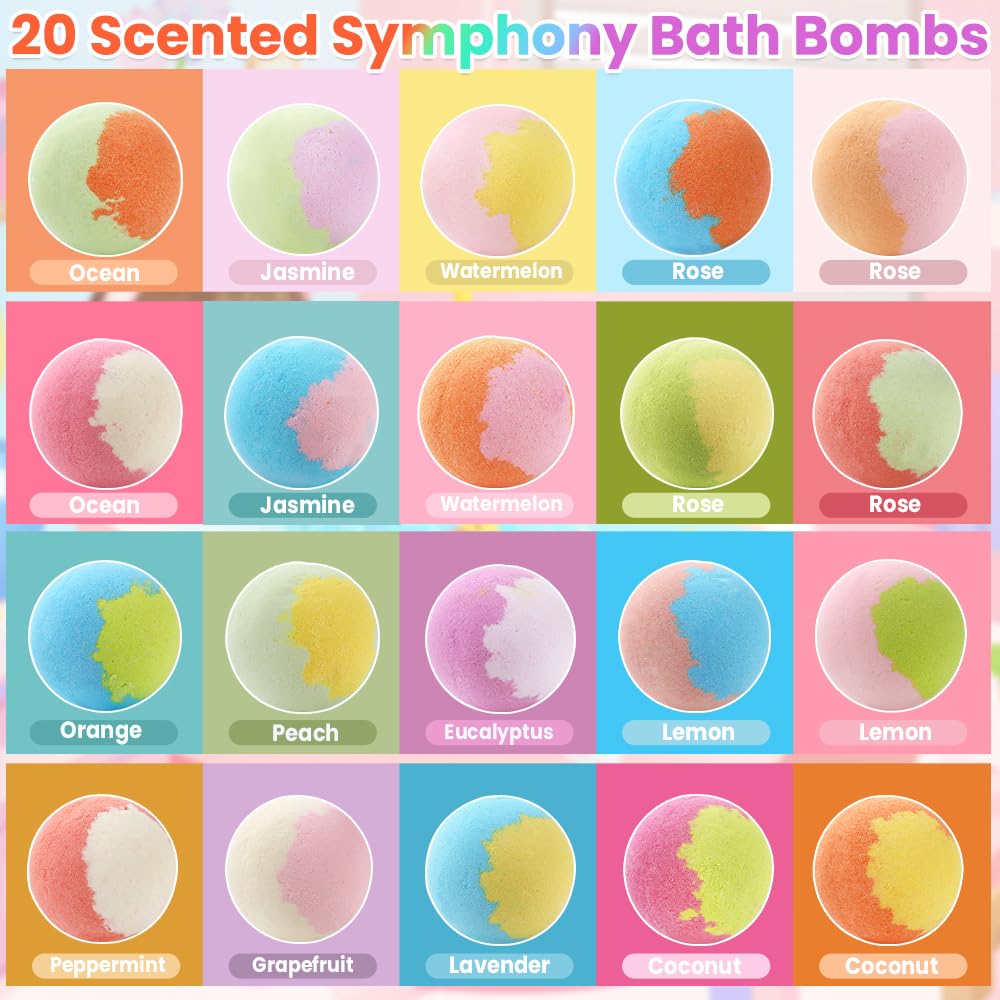 DIYDEC 20pcs Bath Bombs with Surprise Inside — Mini Resin Animals Gift Set