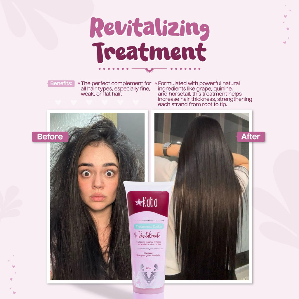D'Luchi Kaba Revitalizing Hair Treatment – Grapes, Cinchona & Horsetail for Fuller, Thicker Hair (7.8 oz)