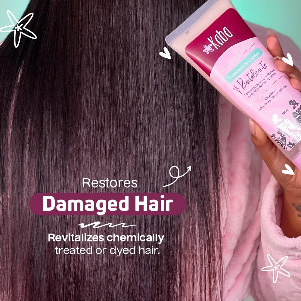 D'Luchi Kaba Revitalizing Hair Treatment – Grapes, Cinchona & Horsetail for Fuller, Thicker Hair (7.8 oz)