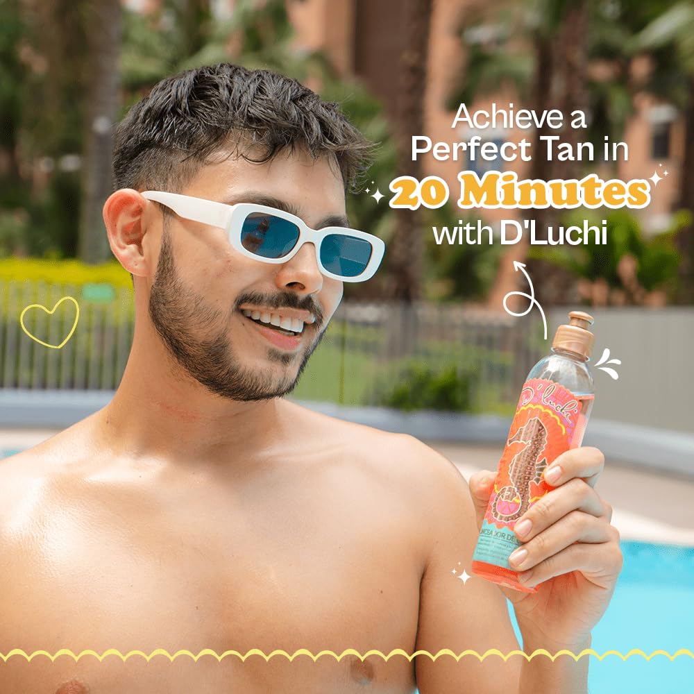 D'Luchi Tanning Oil with Coconut Oil, Collagen & Vitamin E – SPF 4, Moisturizing, Hypoallergenic 8.45 oz