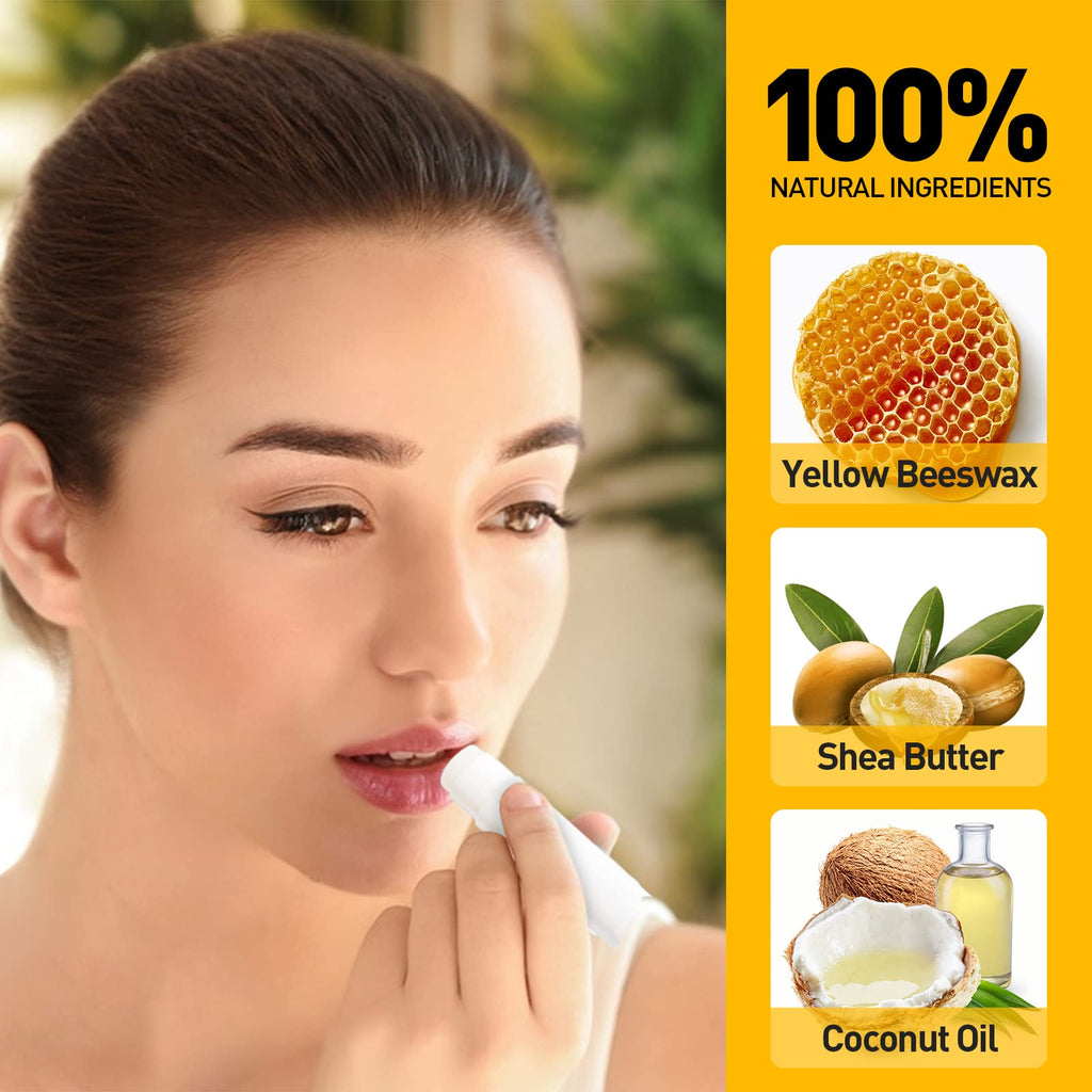 DMSKY 100-Pack Lip Balm Bulk – 5 Flavors, Vitamin E & Coconut Oil