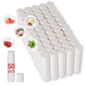 Dmsky 50 Pack Lip Balm Bulk – 5 Flavors (Cherry, Mint, Strawberry, Coconut, Vanilla) | Unlabeled Tubes for Party Favors and Gifts