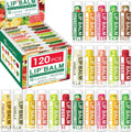 DMSKY Lip Balm Bulk Pack — 120-Count, 12 Flavors, Vitamin E & Coconut Oil