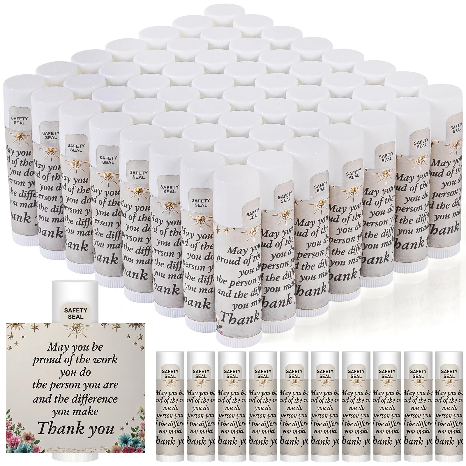 Dmsky Lip Balm 60 Pack - Bulk Employee & Volunteer Appreciation Gifts