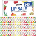 DMSKY 240 Pack Lip Balm – 15 Flavors, Vitamin E & Coconut Oil | Bulk Lip Balms