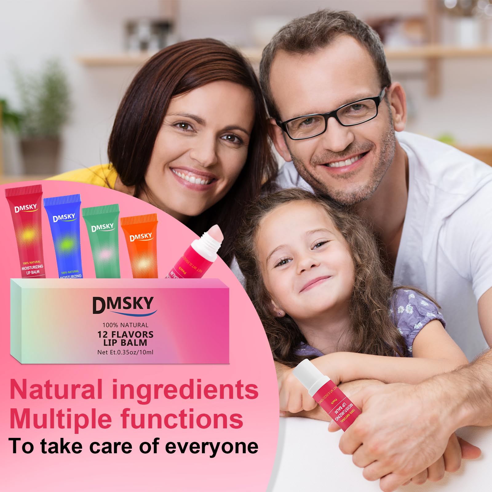 Dmsky 24 Pack Lip Gloss Bulk – Clear Hydration with Shea Butter & 12 Flavors
