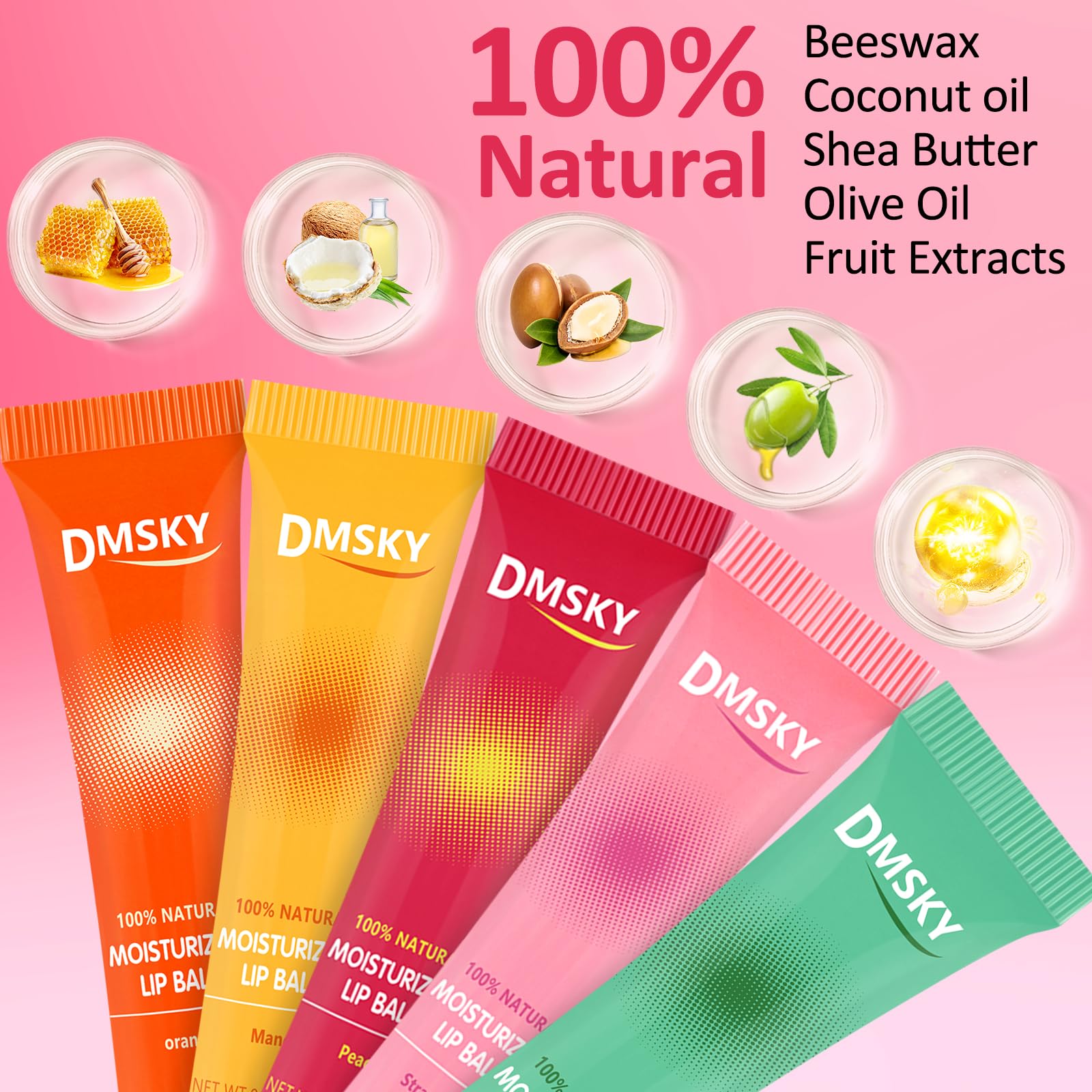 Dmsky 24 Pack Lip Gloss Bulk – Clear Hydration with Shea Butter & 12 Flavors