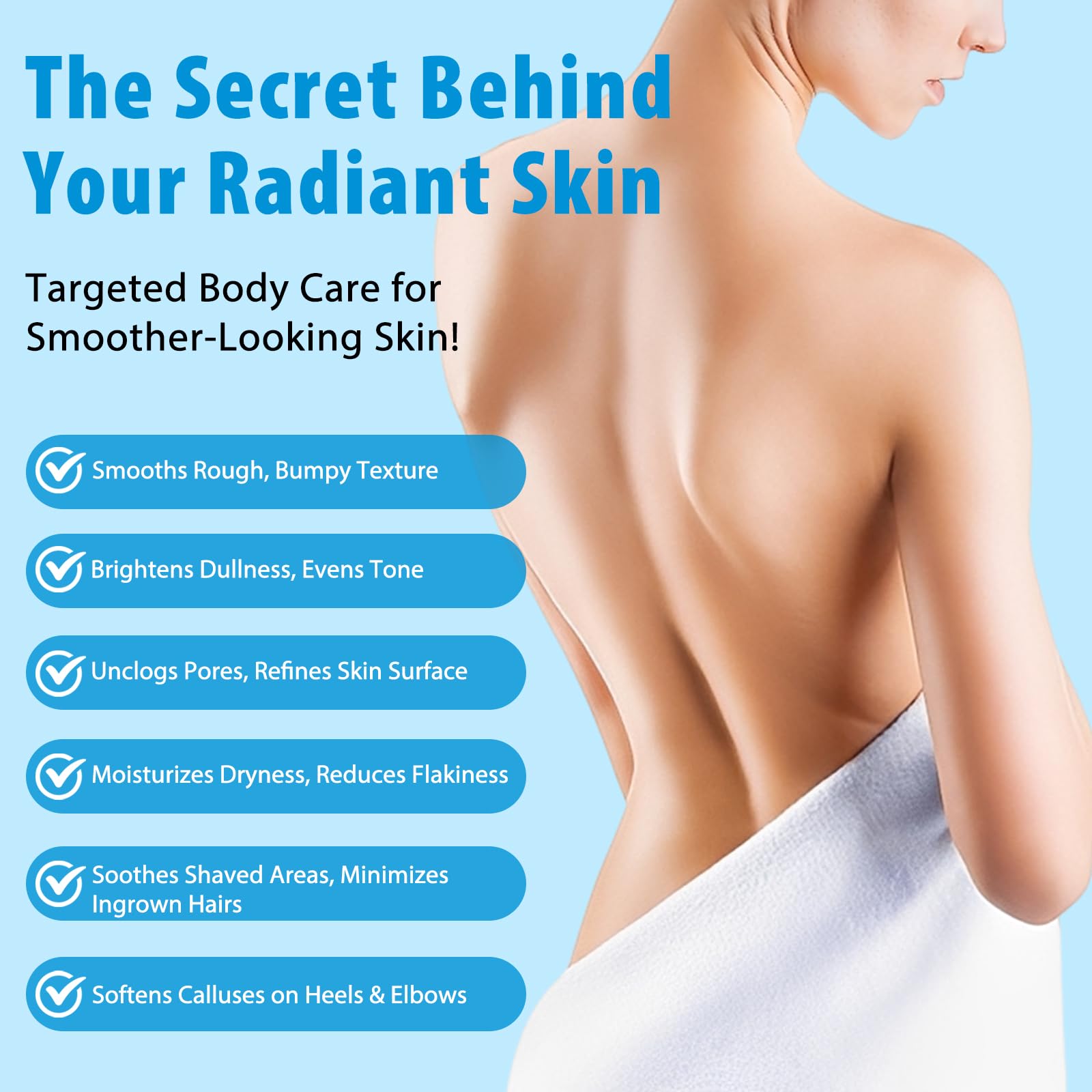 DNQYWODQ 7% Glycolic Acid Exfoliating Body Stick – Smooth Elbows, Knees & Bikini Line