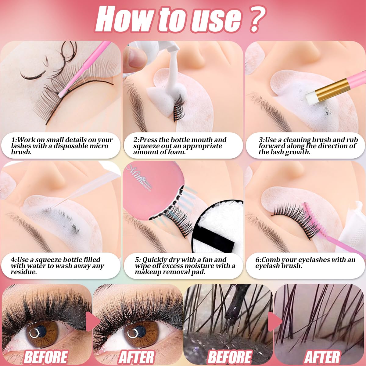 DNSGOOR DIY Lash Extension Kit – 280 Lashes, Bond & Seal, Cleanser, USB Lash Fan