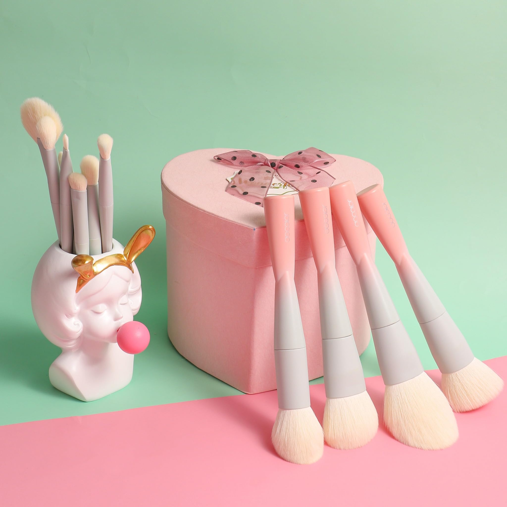 Docolor 14-Piece Premium Synthetic Makeup Brush Set – Cruelty-Free, Eye & Face