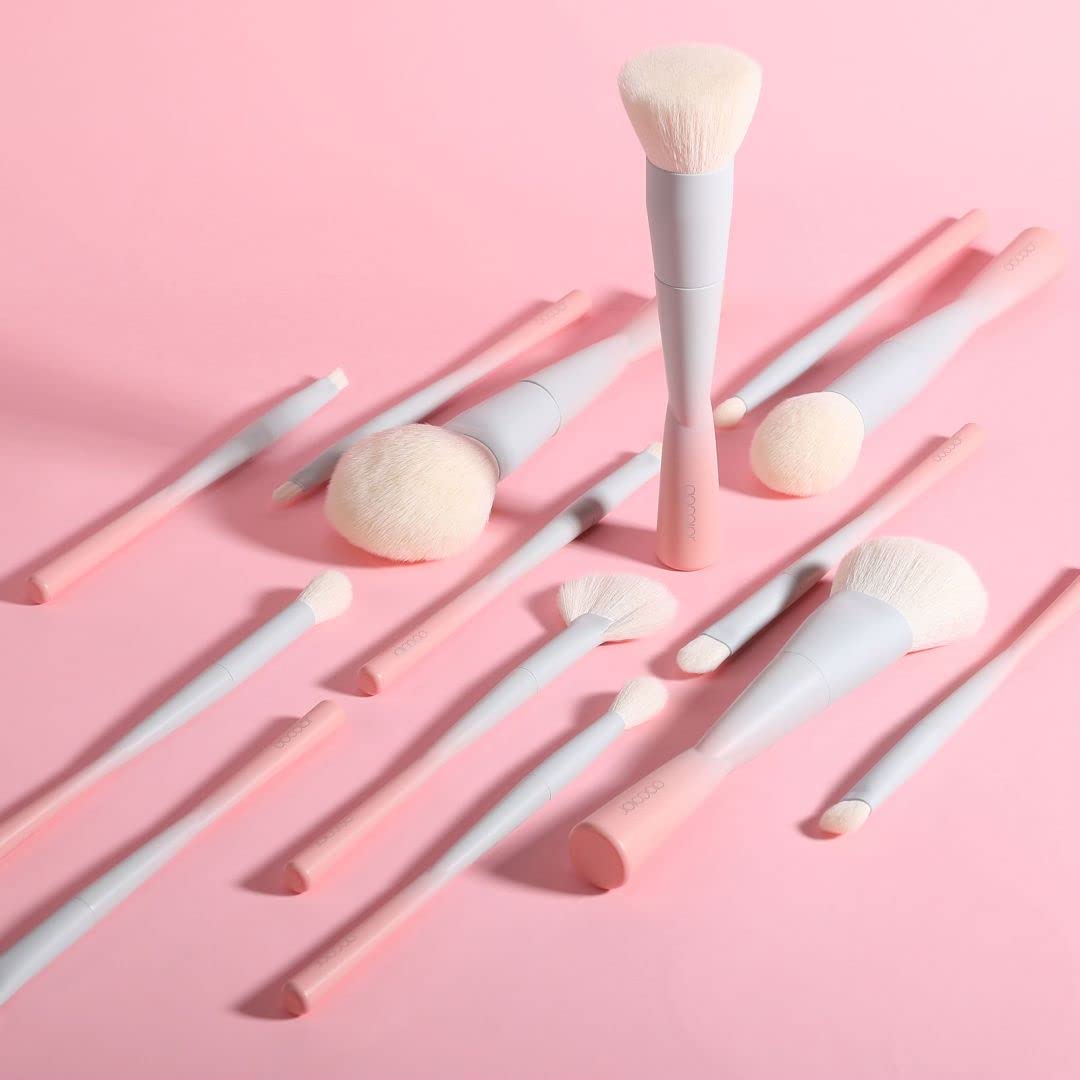 Docolor 14-Piece Premium Synthetic Makeup Brush Set – Cruelty-Free, Eye & Face
