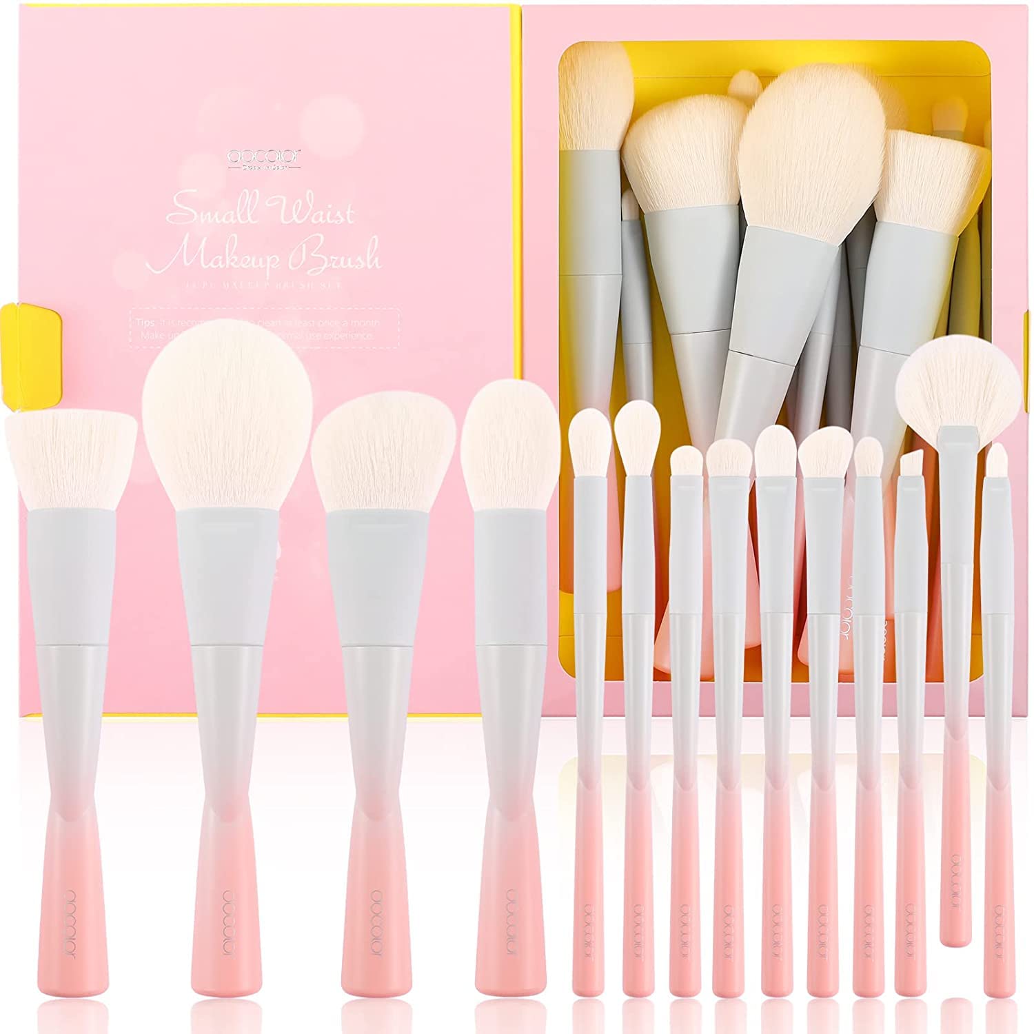 Docolor 14-Piece Premium Synthetic Makeup Brush Set – Cruelty-Free, Eye & Face