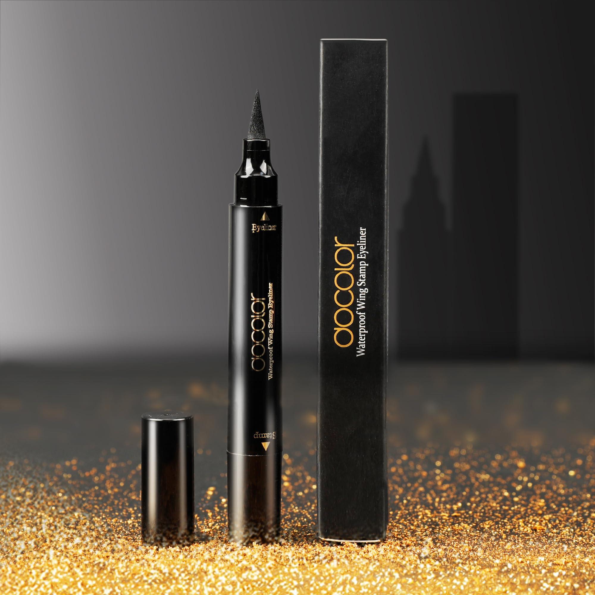 docolor Eyeliner Stamp – Double-Sided Winged Liner, Waterproof & Smudge-Proof (2pcs)