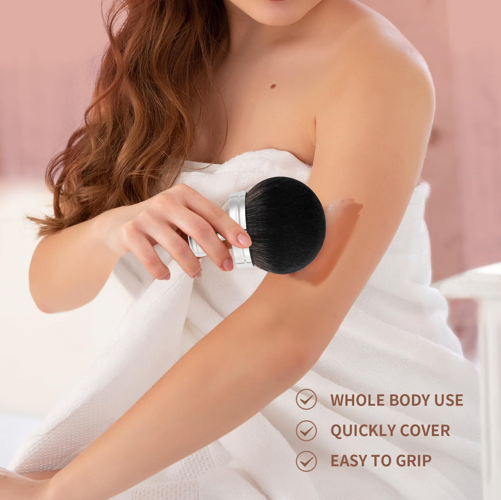 docolor Extra Large Body Makeup Brush – 3-Inch Oval Kabuki for Self Tanner