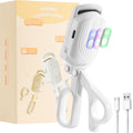 docolor Heated Eyelash Curler — Quick 10s Heat, 3 Temperature Modes, USB-C Rechargeable