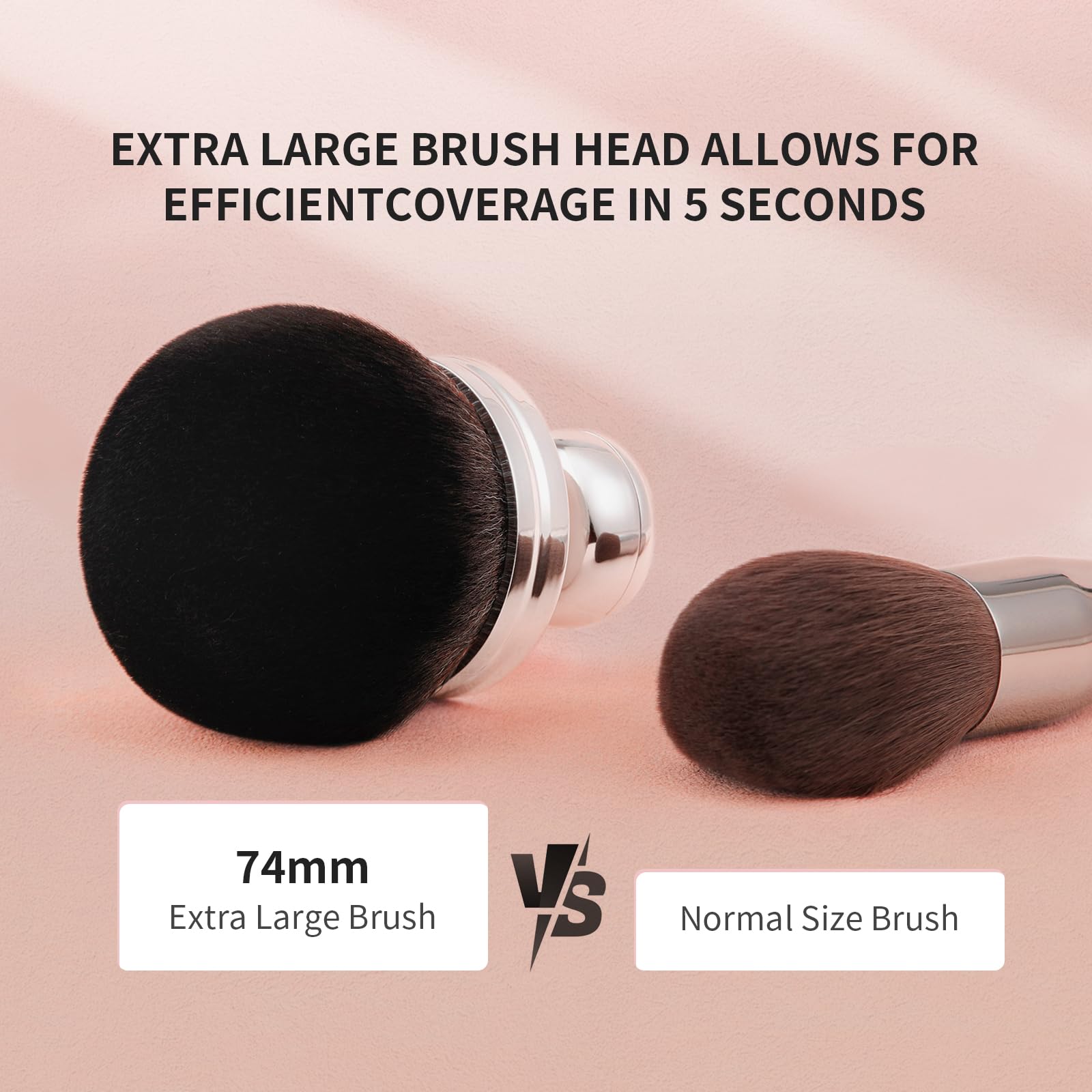 docolor Extra Large Body Makeup Brush – 3-Inch Oval Kabuki for Self Tanner