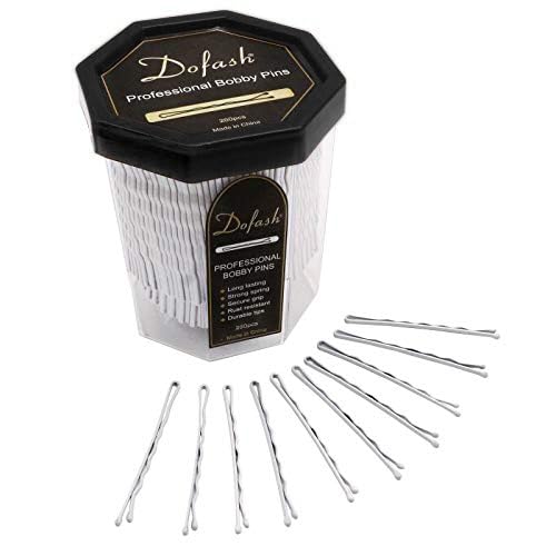 Dofash 5Waves Silver Bobby Pins – 260 Count, Octagon Storage Box
