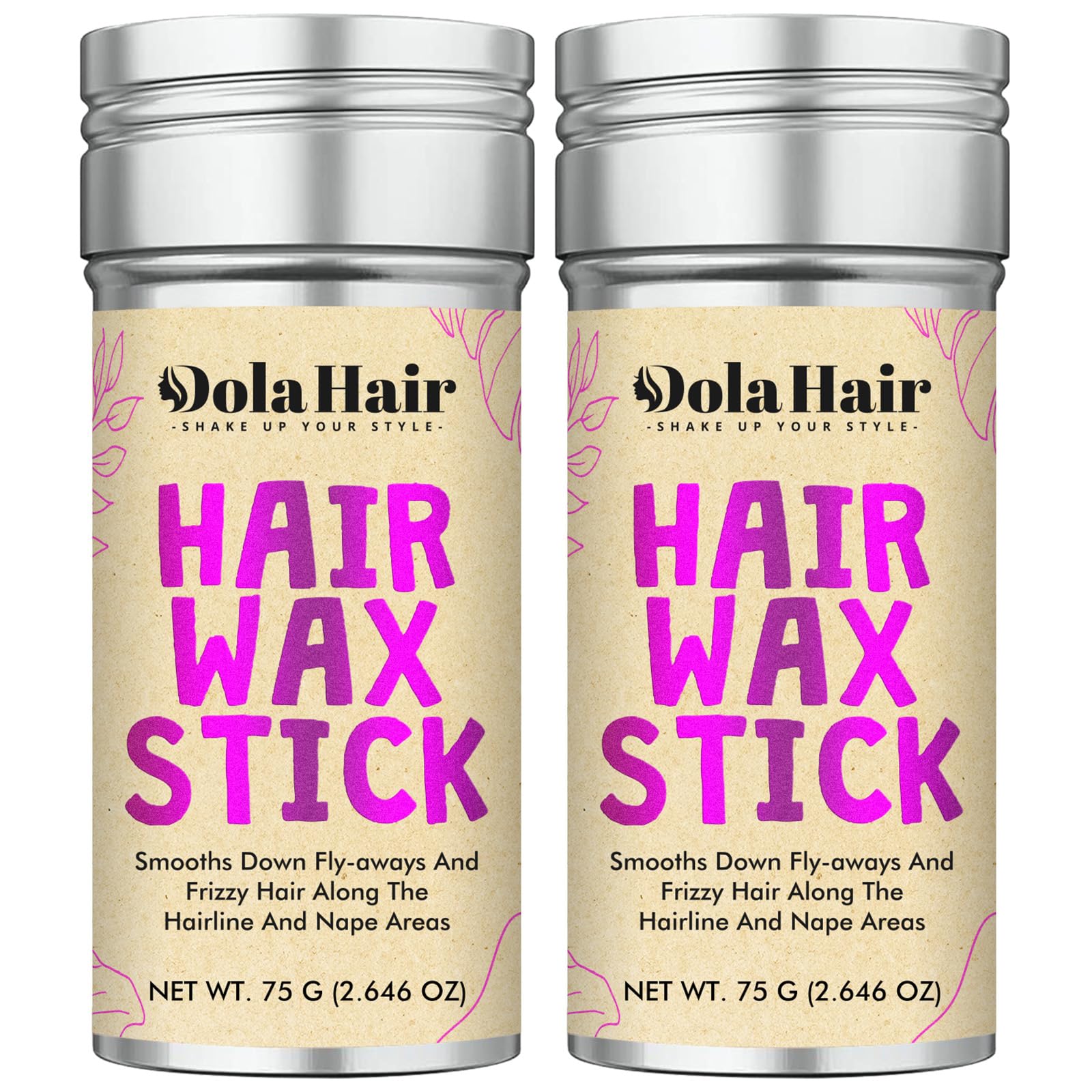 Dolahair Hair Wax Stick – 2 Pack for Flyaways, Smoothing & Slick Back