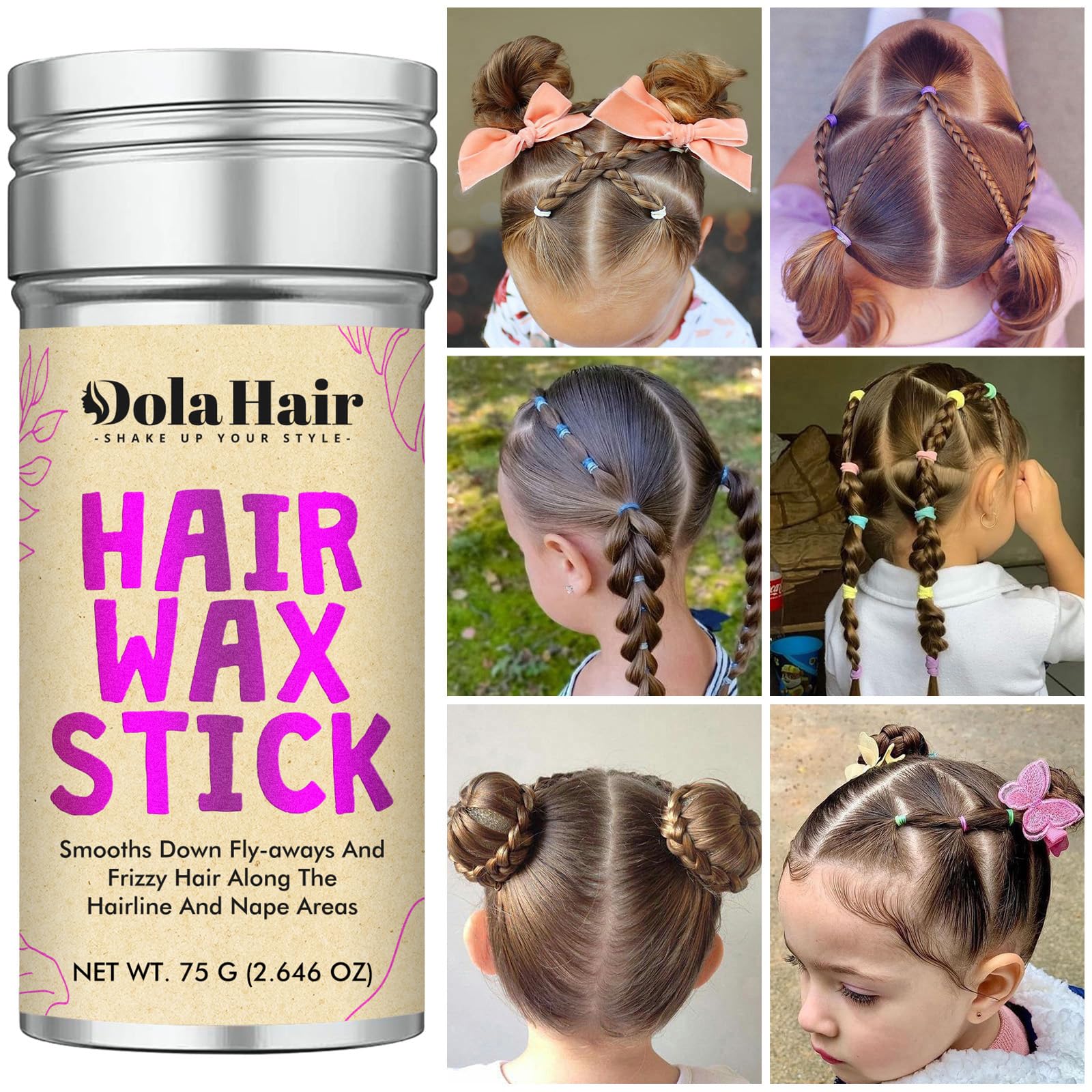 Dolahair Hair Wax Stick – 2 Pack for Flyaways, Smoothing & Slick Back