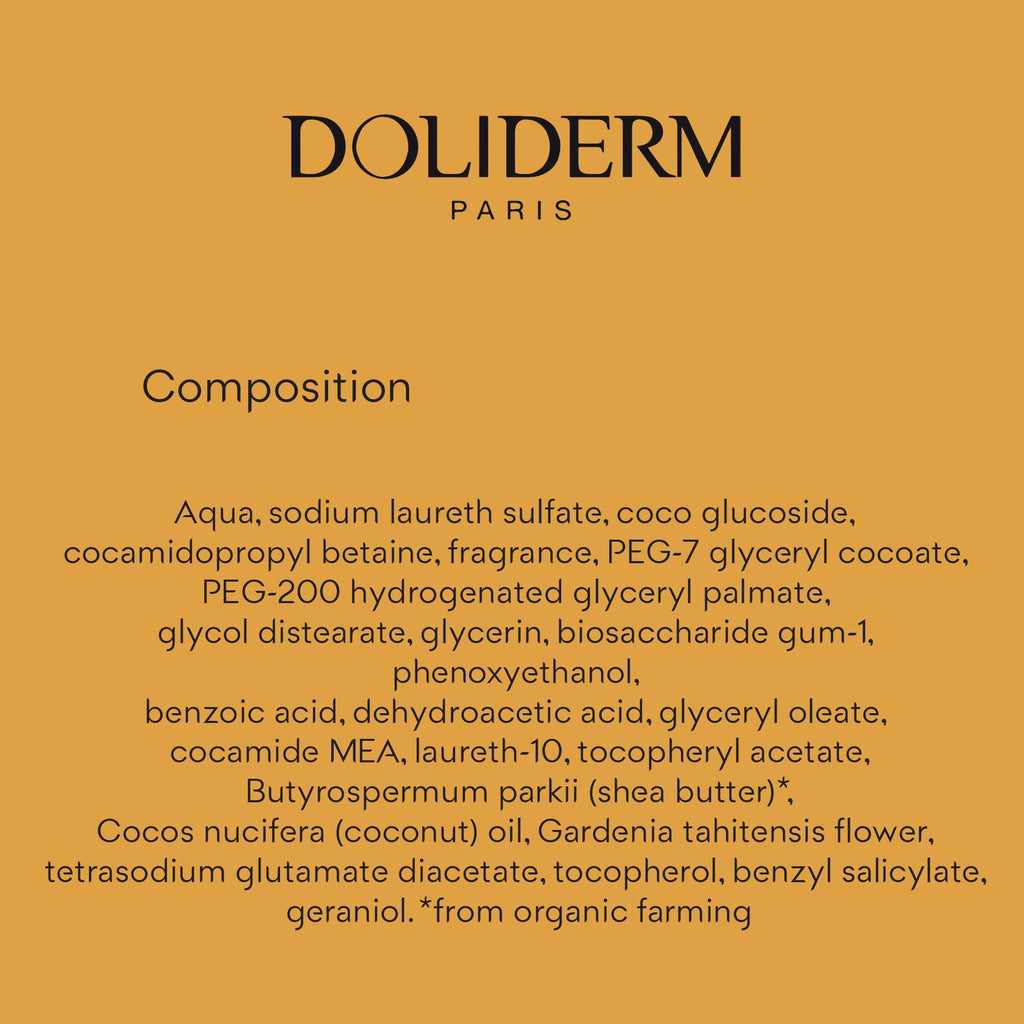 Doliderm Paris Creamy Shower Gel – Monoi & Shea Butter, 33.8 Fl Oz