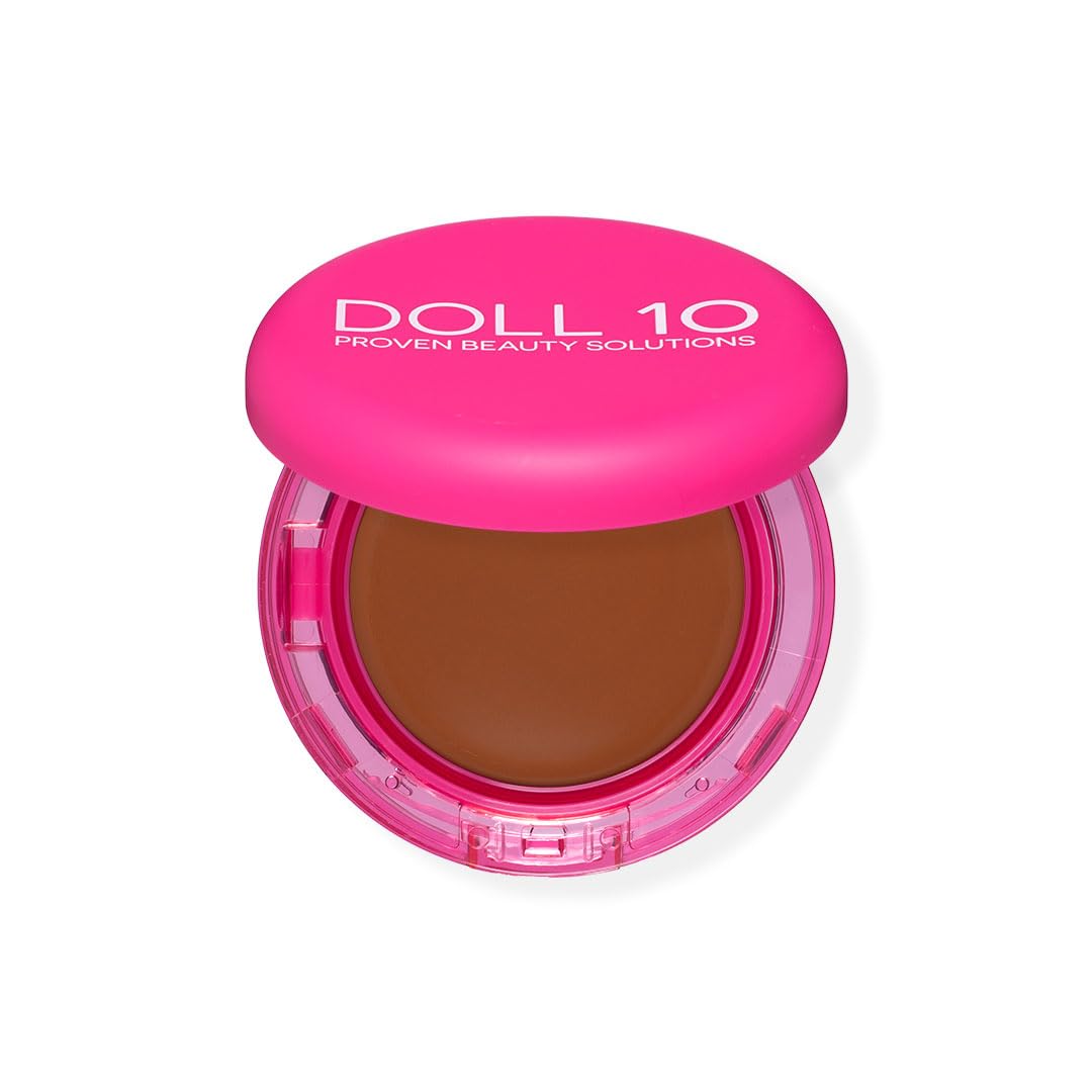 DOLL 10 NO Doll 10 Peptide Bounce Balm Foundation – Hydrating, Deep/Rich Shade, Buildable Coverage for Mature Skin – Vegan & Clean