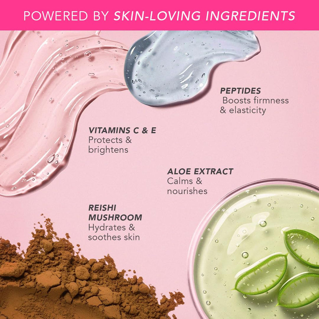 Doll 10 No Peptide Bounce Balm Foundation – Hydrating, Buildable, Age-Defying for Mature Skin (Light/Medium) – Vegan, Clean