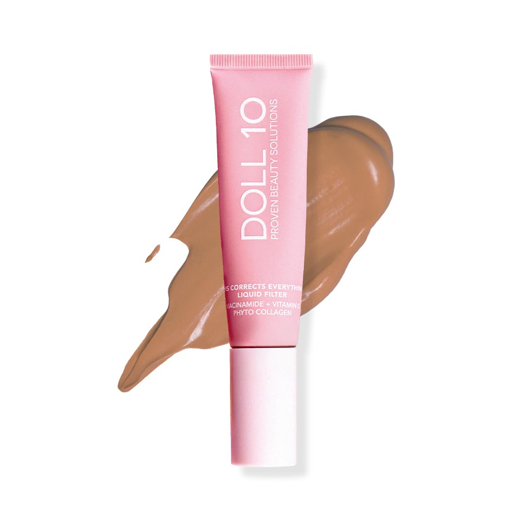 Doll 10 NO TCE Liquid Filter – CC Cream & Lightweight Skin Tint (Tan/Deep) | Vegan, Clean Makeup