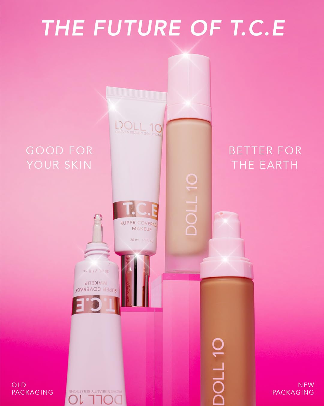 DOLL 10 NO. T.C.E Super Coverage Serum Makeup with Peptides – Fair, One Size