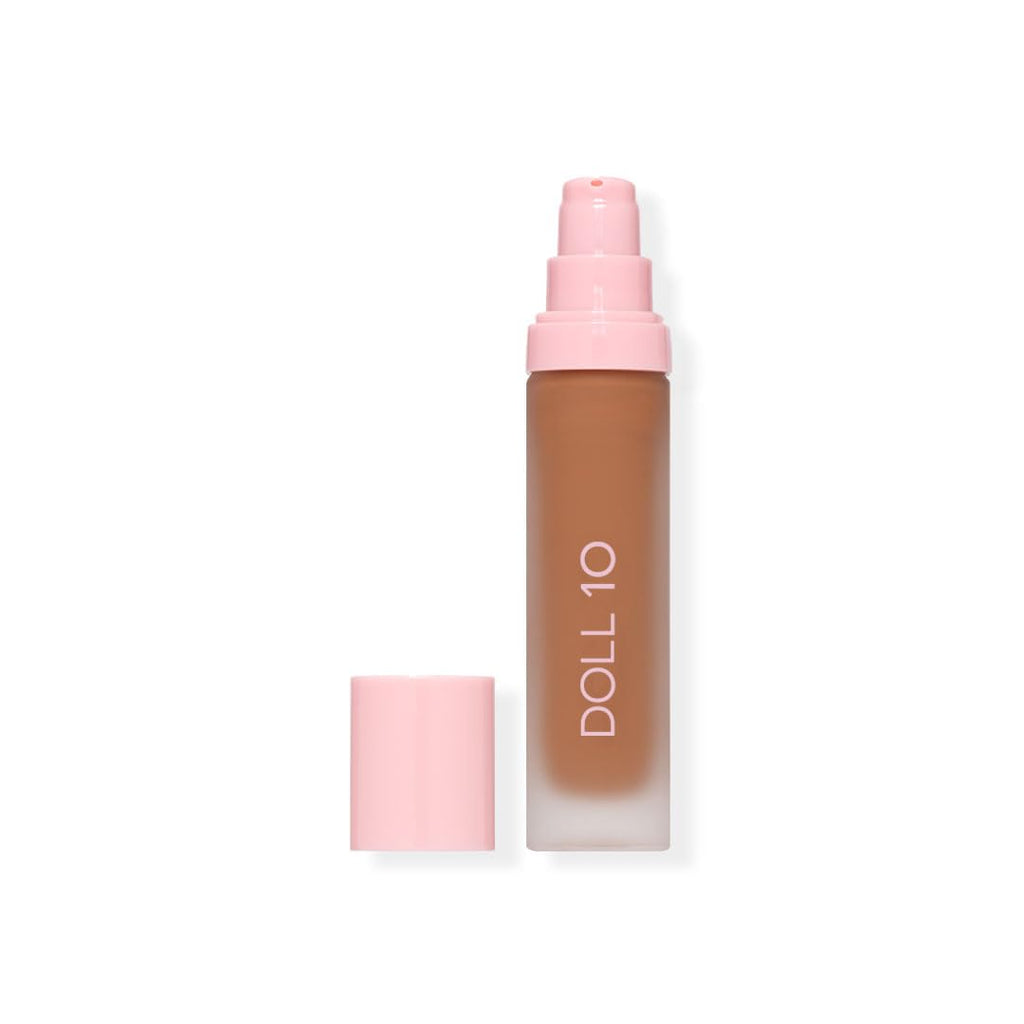 DOLL 10 NO T.C.E This Covers Everything Super Coverage Serum Makeup with Peptides (Deep/Rich)