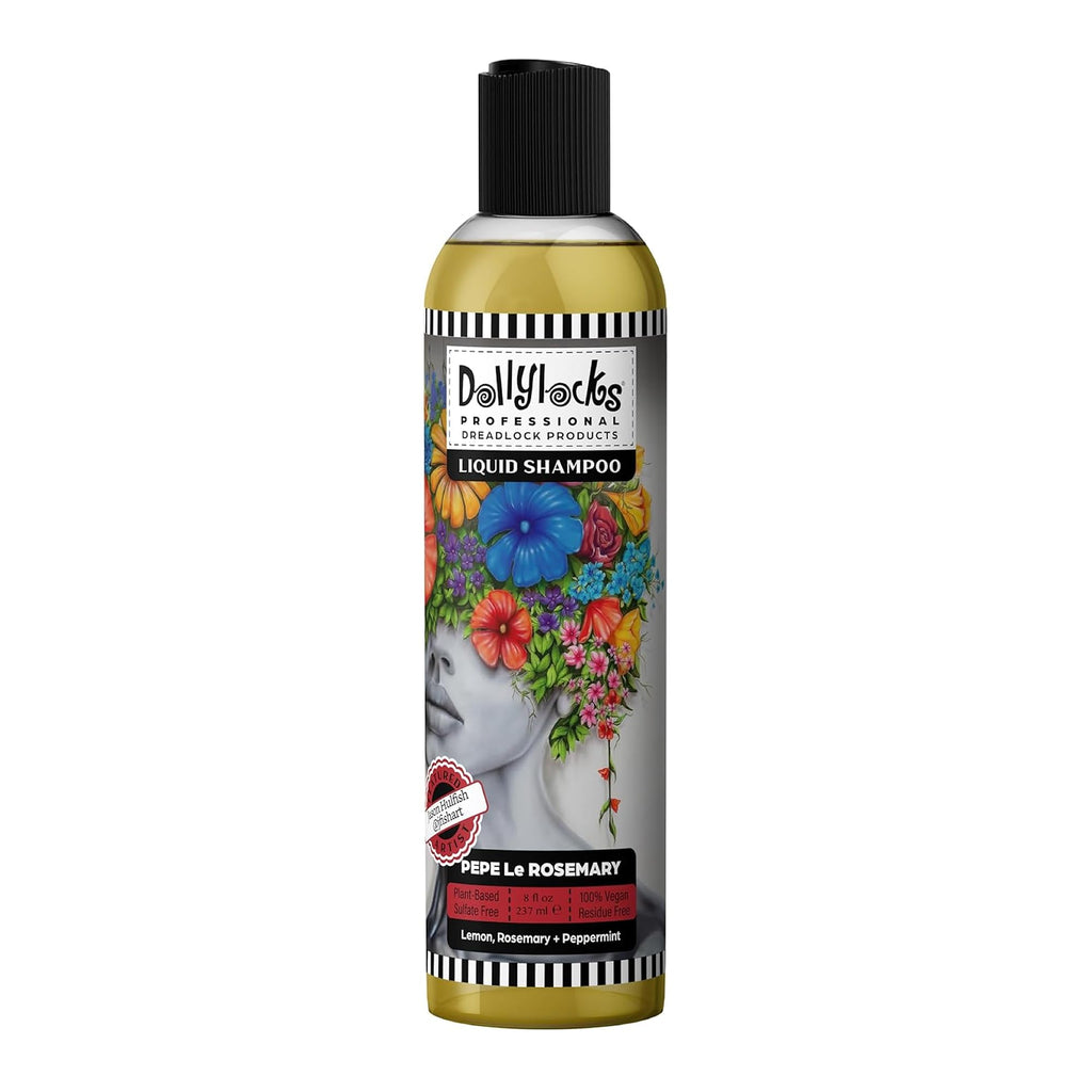 Dollylocks Clarifying Liquid Shampoo – Rosemary Peppermint Lemon | Paraben-Free, Plant-Based Dreadlock Care | 8oz