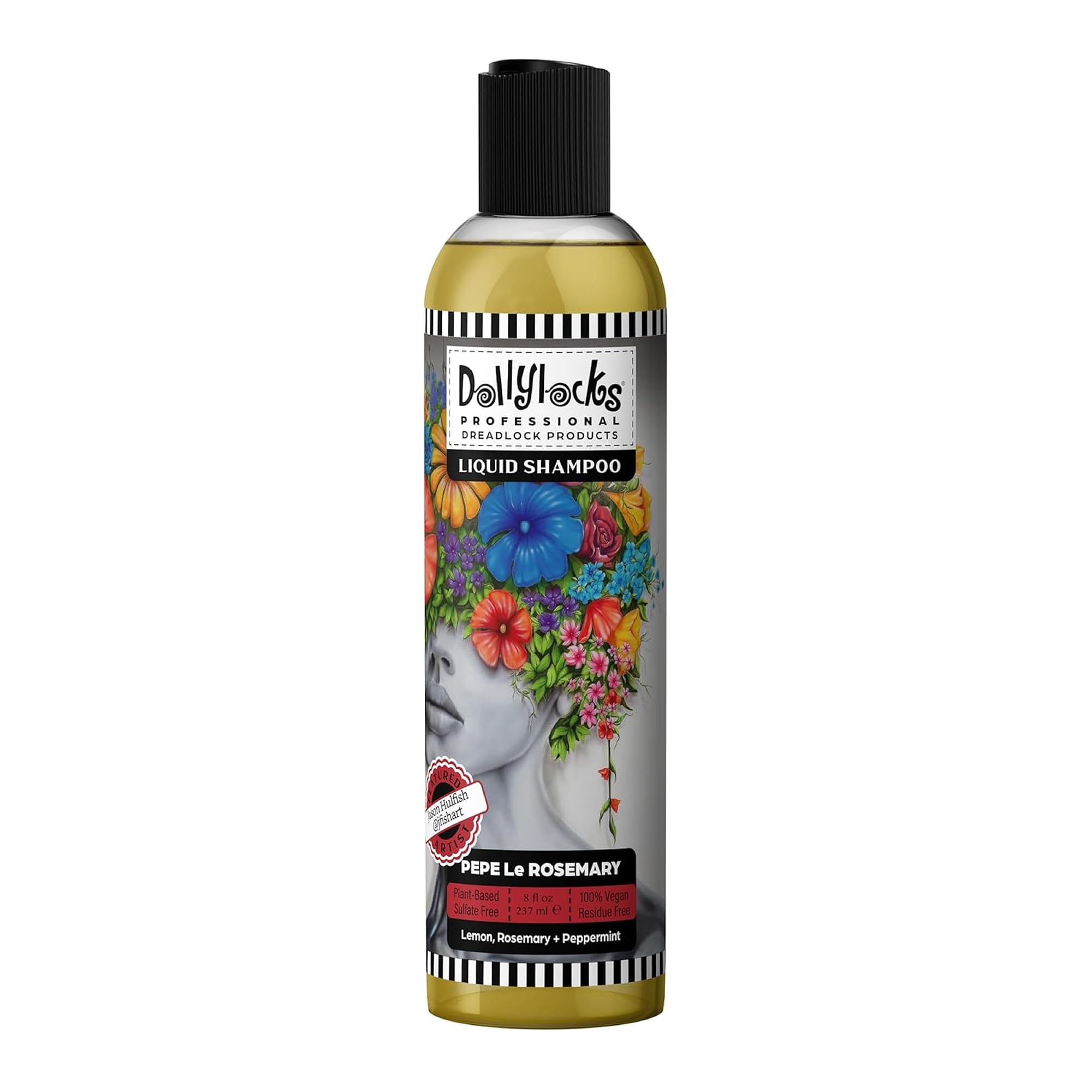 Dollylocks Clarifying Liquid Shampoo – Rosemary Peppermint Lemon | Paraben-Free, Plant-Based Dreadlock Care | 8oz